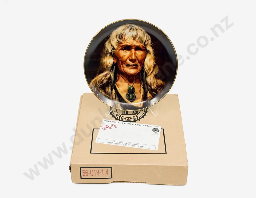 Bradford Exchange Temuka Six Boxed Masterpieces of Charles F Goldie Portrait Plates Image 1++