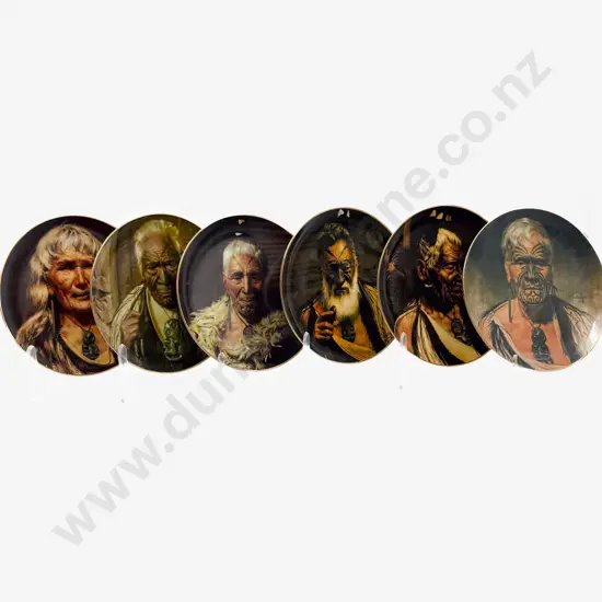 Bradford Exchange Temuka Six Boxed Masterpieces of Charles F Goldie Portrait Plates