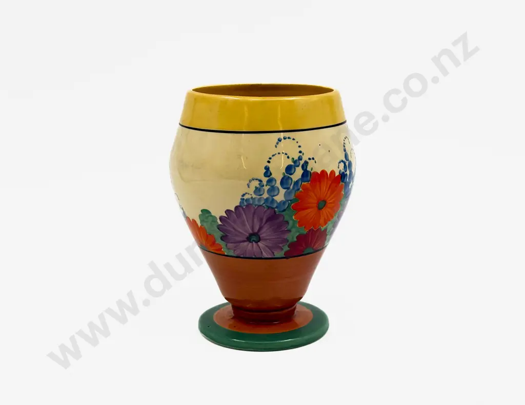 Clarice Cliff Bizarre Gayday Pattern Vase Image 1++