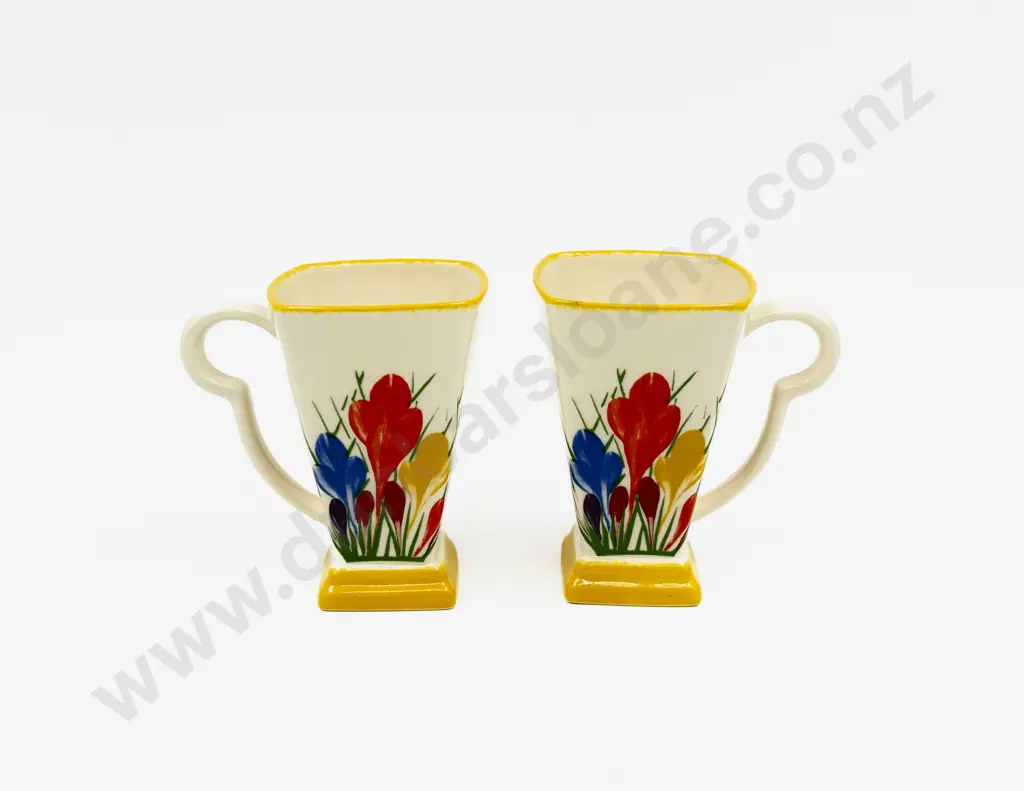 Pair Chelsea Works Burslem Moorland Mugs Image 1++