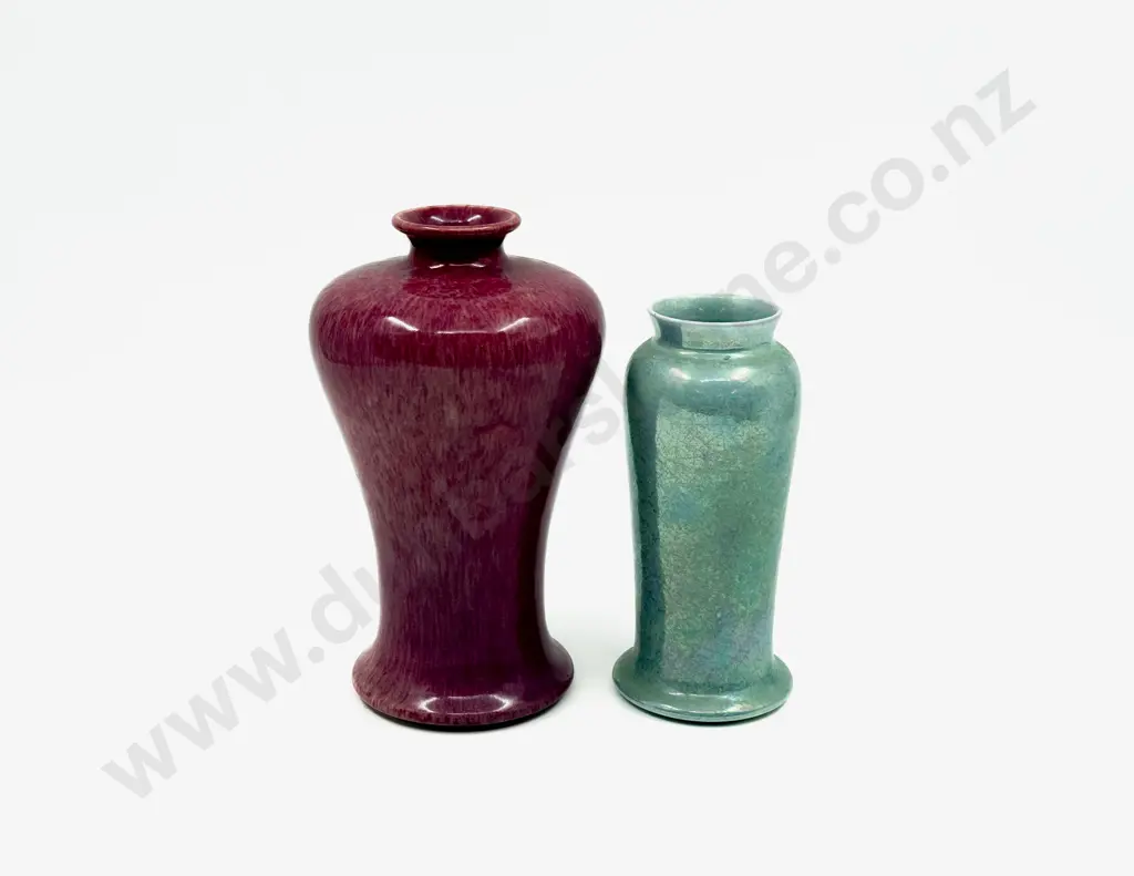 Two Ruskin Lustre Impressed Mark Vases Image 1++