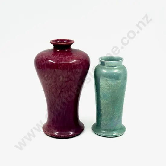 Two Ruskin Lustre Impressed Mark Vases