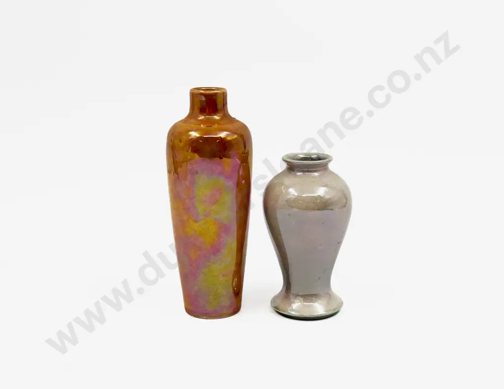 Ruskin Lustre Vase 1927 & Moorcroft Lustre Baluster Vase Image 1++