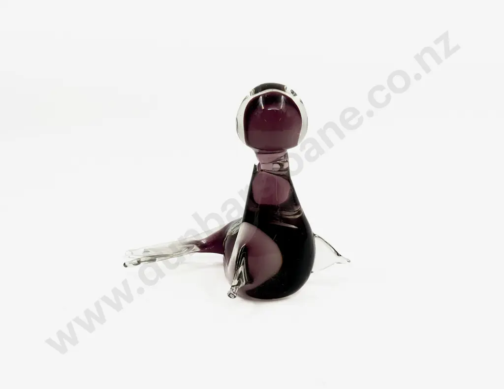 Murano Tinted Amber Glass Seal Image 1++