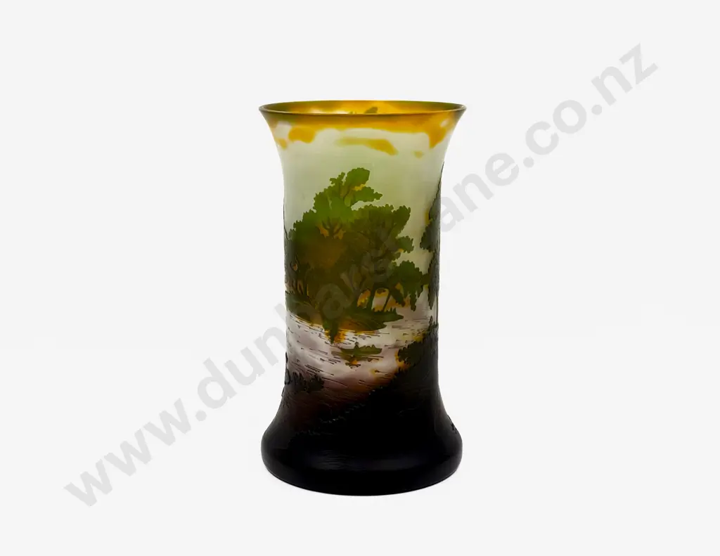 Large Galle Style Cameo Glass Vase Image 1++
