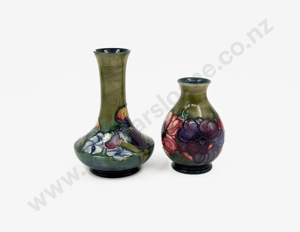 Two Walter Moorcroft Signed Posy Vases Image 1++