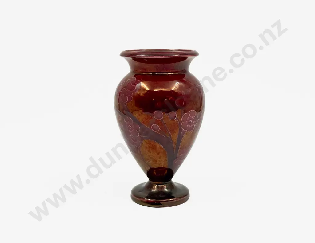 Signed William Moorcroft C1920 Flambe Urn Vase Image 1++