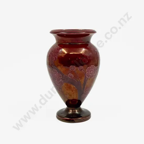 Signed William Moorcroft C1920 Flambe Urn Vase