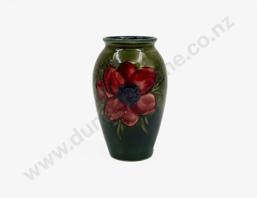 Walter Moorcroft C1940 Anemone Pattern Posy Vase Image 1++