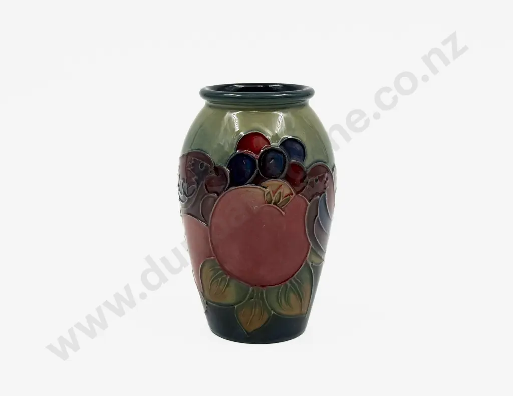 Moorcroft C1980 Finch & Pomegranate Pattern Posy Vase Image 1++