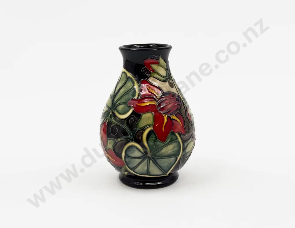 Boxed Moorcroft C1999 Modern Floral Pattern Vase Image 1++