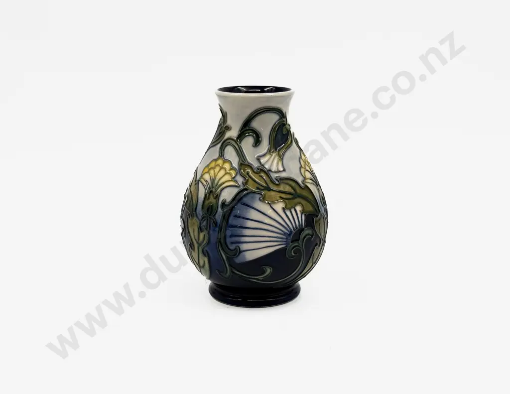 Boxed Signed Moorcroft '96-'97 Modern Floral Pattern Vase Image 1++
