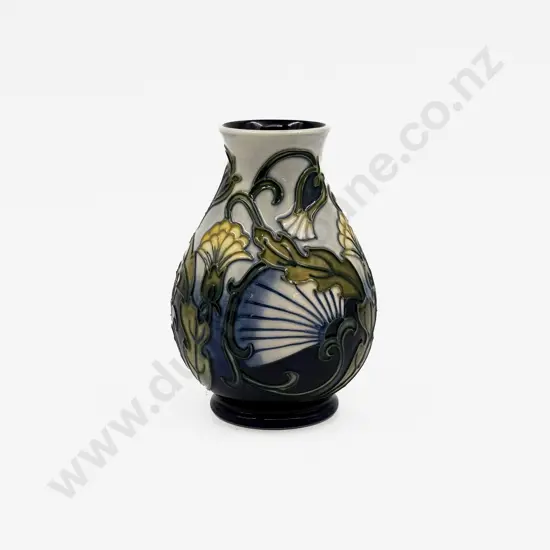 Boxed Signed Moorcroft '96-'97 Modern Floral Pattern Vase