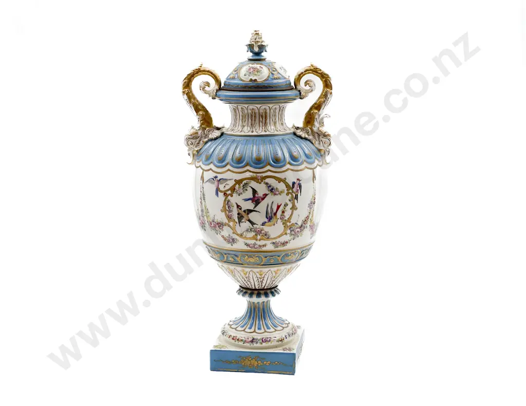 Late C19th Sevres Pattern Covered Urn Image 1++