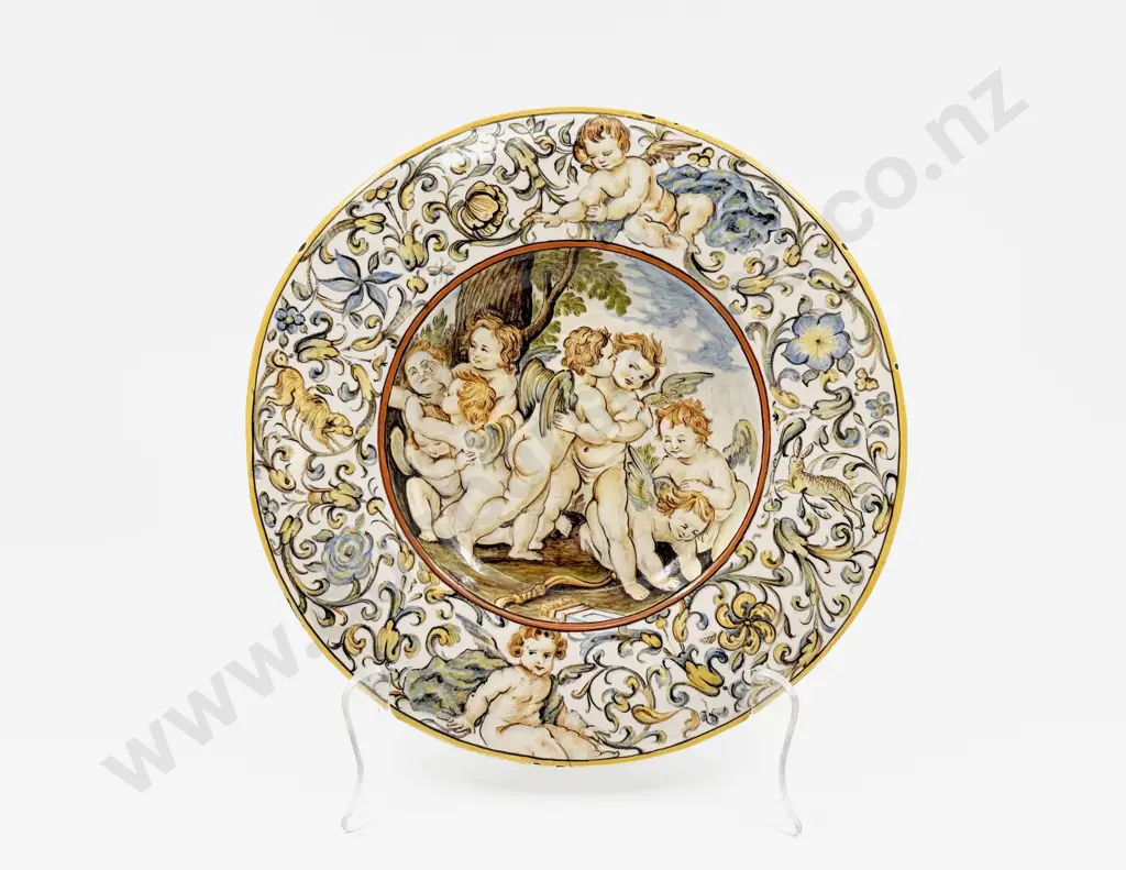 Antique Italian Majolica Plate Image 1++