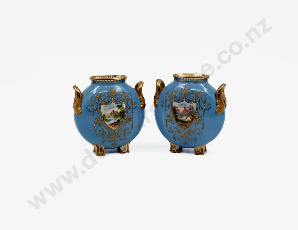 Pair Coalport Table Urns Image 1++