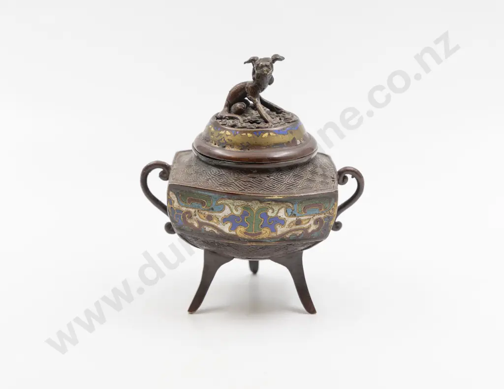 Early C20th Chinese Bronze Incense Burner Image 1++