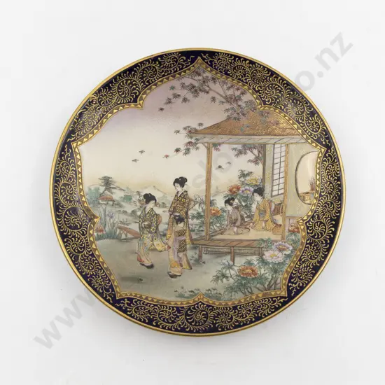 A Finely Painted Japanese Meiji Period Plate by Ryun Fuzan