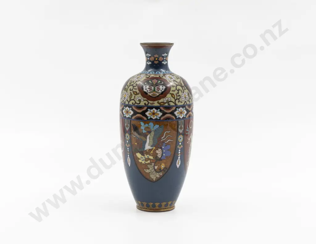 Early C20th Cloisonne Bottle Vase Image 1++
