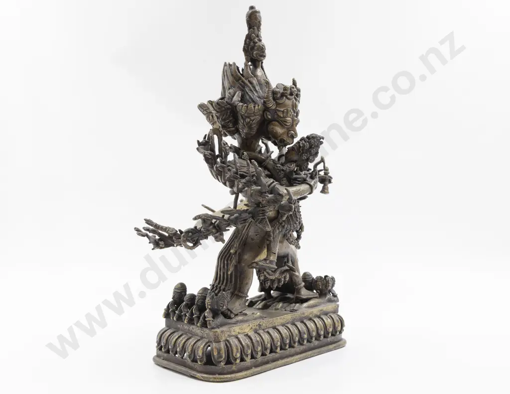 Late C18th - Early C19th Asian Bronze God Possibly Yamantaka Image 1++