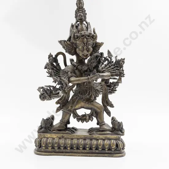 Late C18th - Early C19th Asian Bronze God Possibly Yamantaka