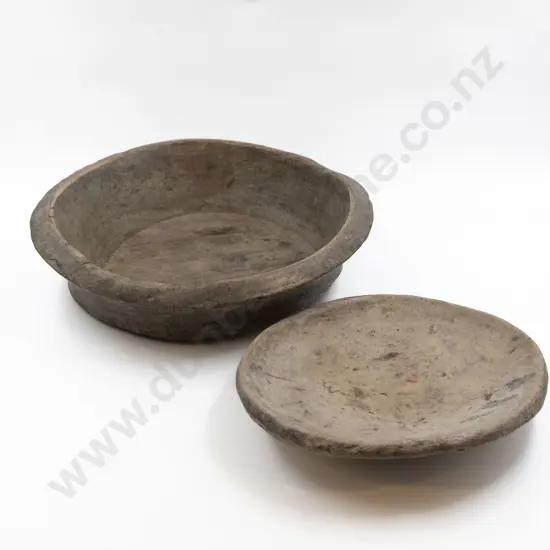 Antique Wooden Basin & Dish