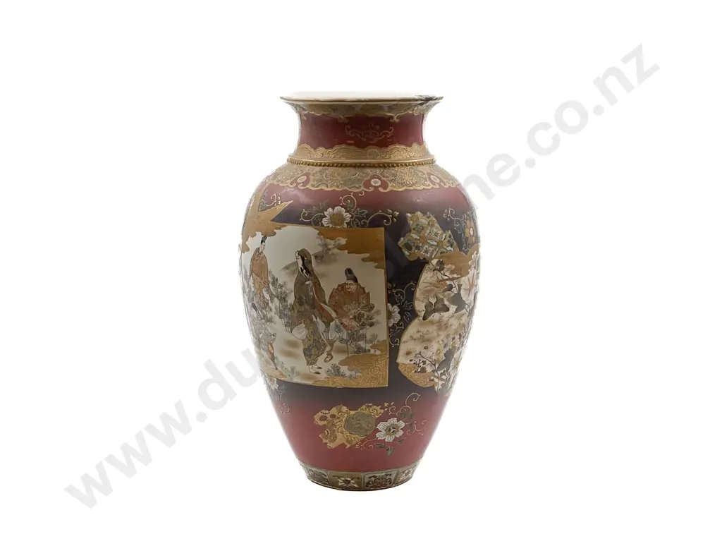 Late C19th Satsuma Export Ware Mantel Vase Image 1++