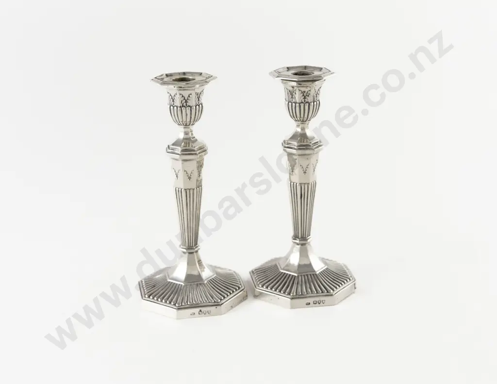 An Elegant Pair Of Vict S/S Table Candlesticks Image 1++
