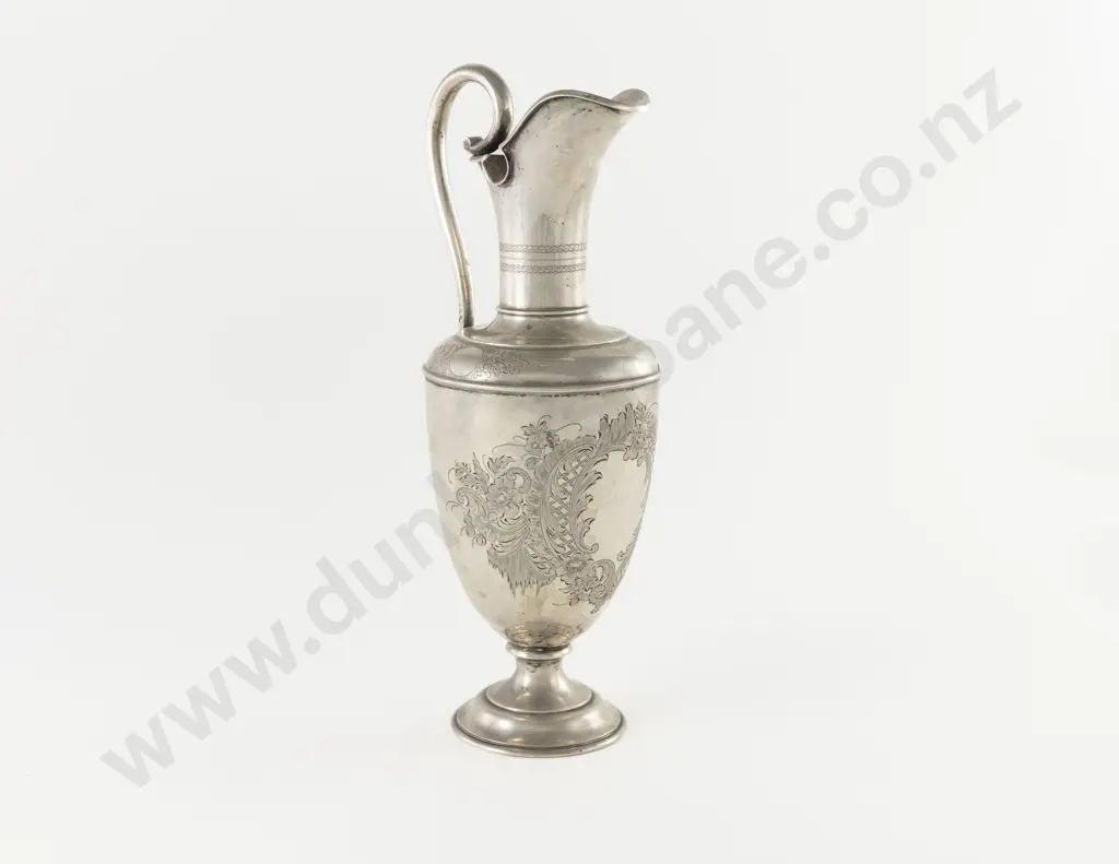 Late C19th Danish Silver Wine Ewer Image 1++