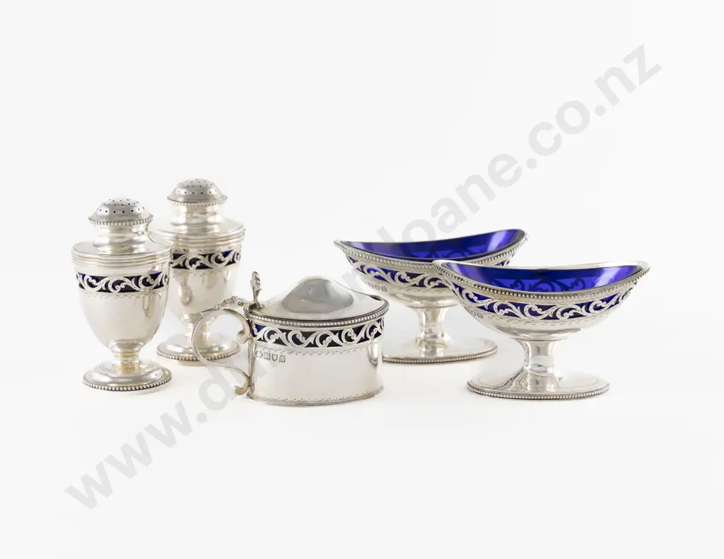 Fine Quality Geo V S/S 5 Piece Cruet Set Image 1++