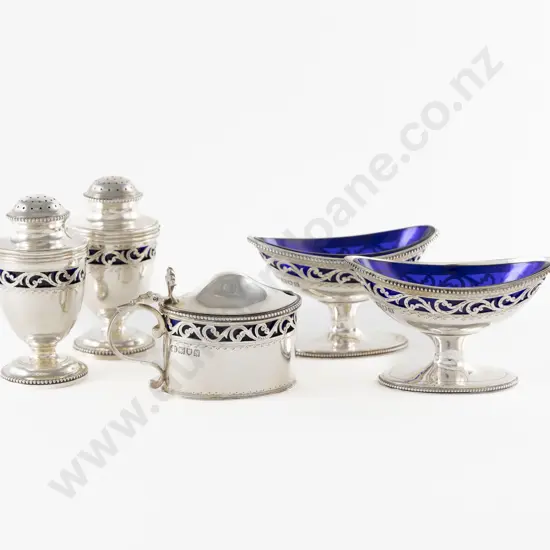 Fine Quality Geo V S/S 5 Piece Cruet Set