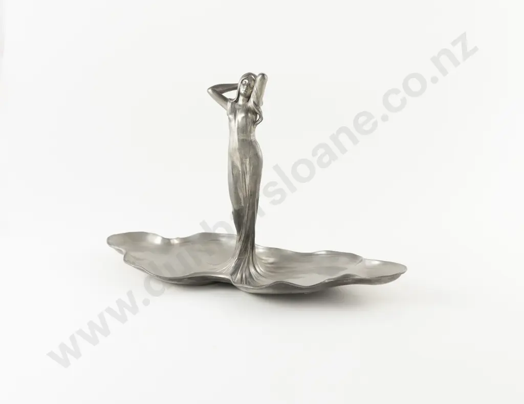 WMF Jugendstil Art Nouveau S/P 2 Division Figural Dish Model 169 Image 1++
