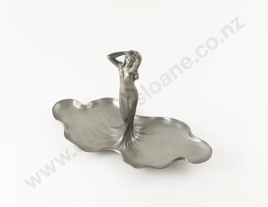 WMF Jugendstil Art Nouveau S/P 2 Division Figural Dish Model 169 Image 1++