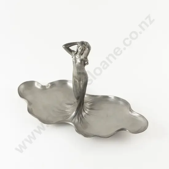 WMF Jugendstil Art Nouveau S/P 2 Division Figural Dish Model 169