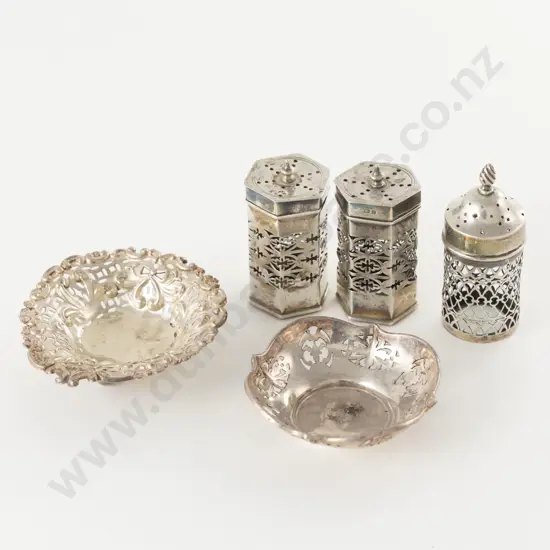 2 S/S Bon Bon Dishes & 3 Pepperettes