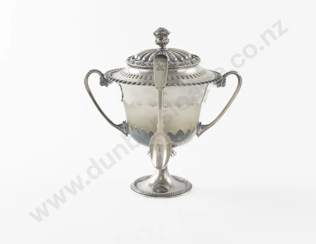 Stemmed S/P Two Handled Sugar Bowl Image 1++