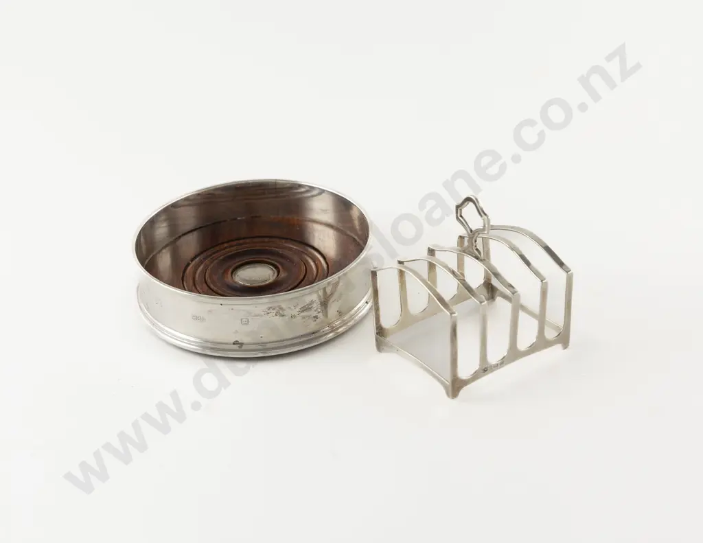 Modern S/S Wine Coaster & S/S Toast Rack Image 1++