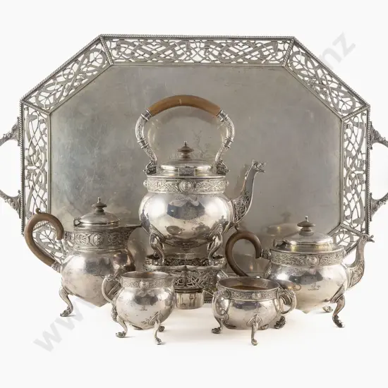 A Superb Geo V Irish S/S 6 Piece Tea & Coffee Service by West & Son