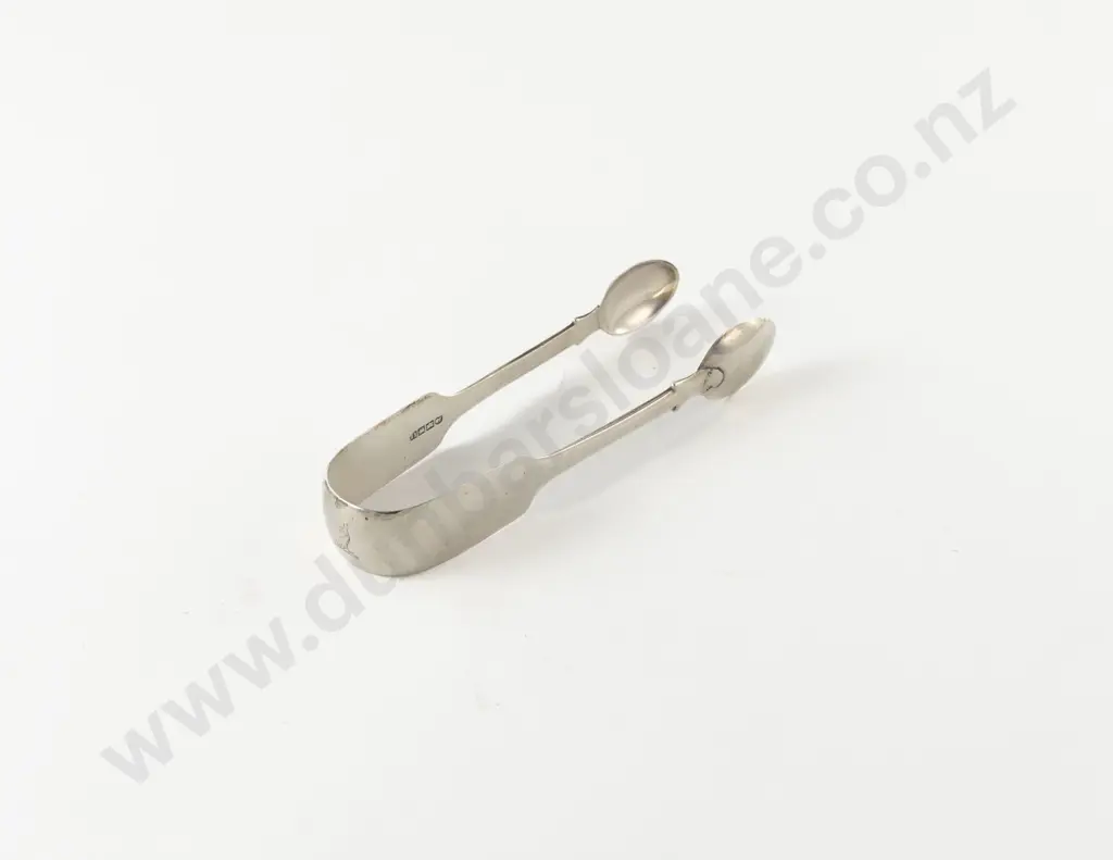 Pair Geo IV S/S Fiddle Pattern Sugar Tongs Image 1++