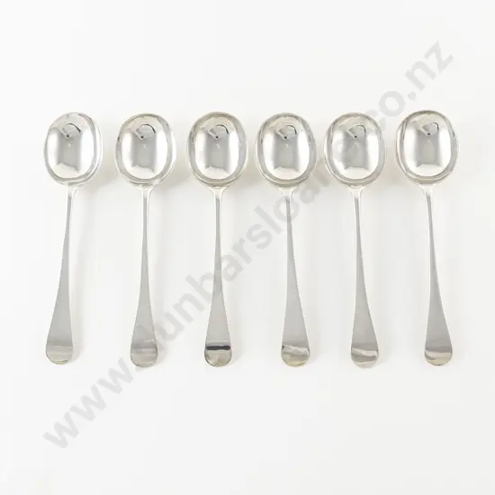 Set 6 Geo V S/S Soup Spoons