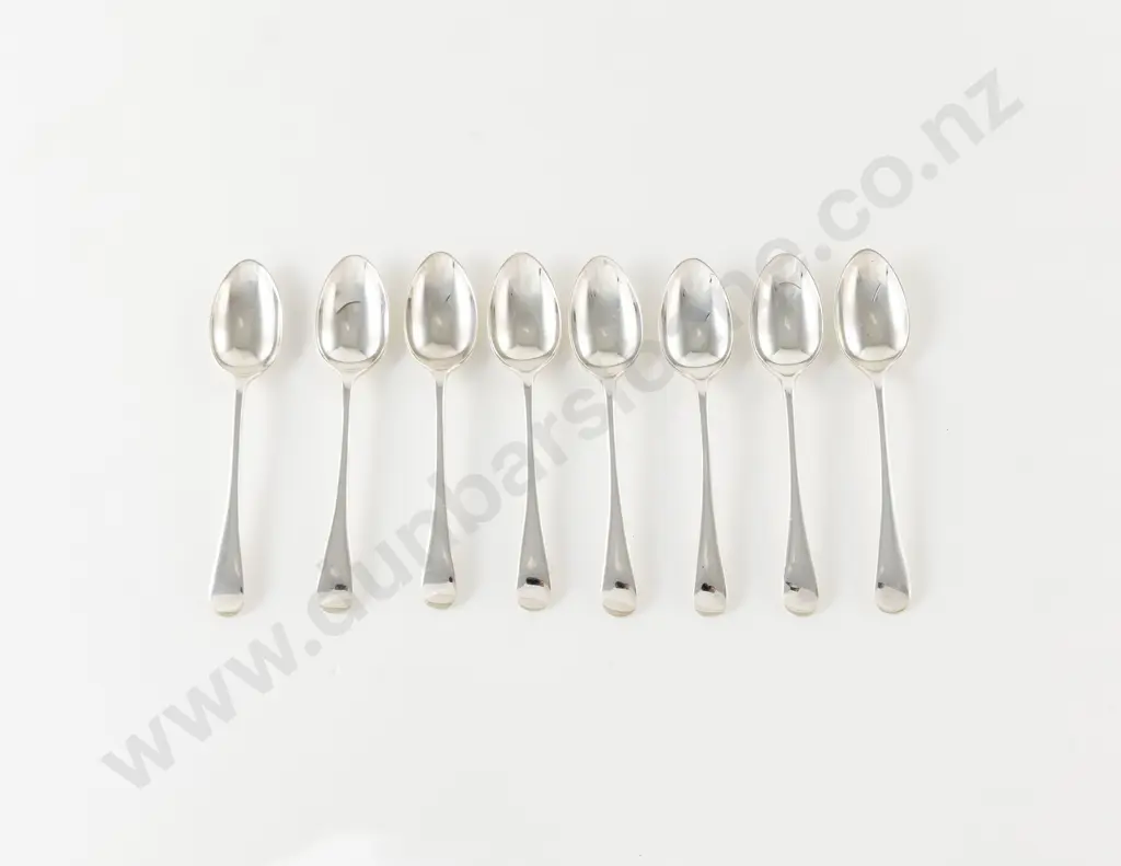 Set Of 8 Edw VII S/S Coffee Spoons Image 1++