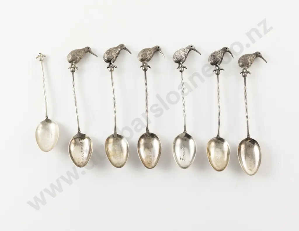 Set Of 6 S/S Kiwi Top Teaspoons Image 1++