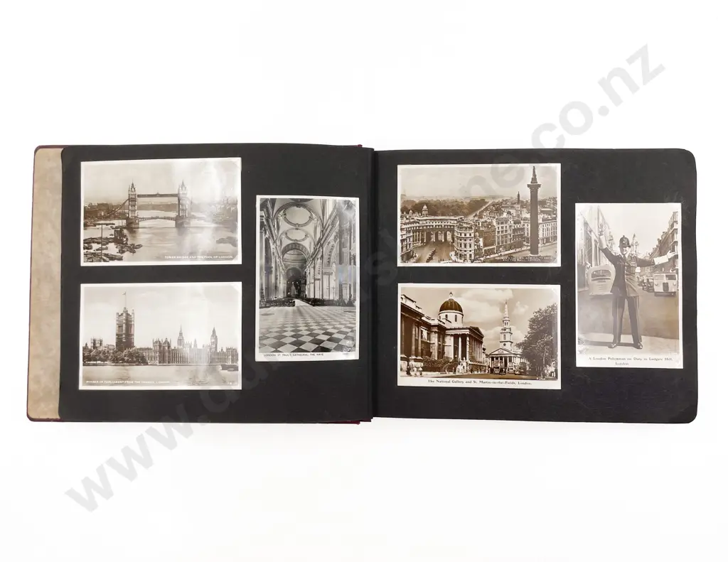 Mid c20th Postcard Album Mainly UK Black & White Image 1++