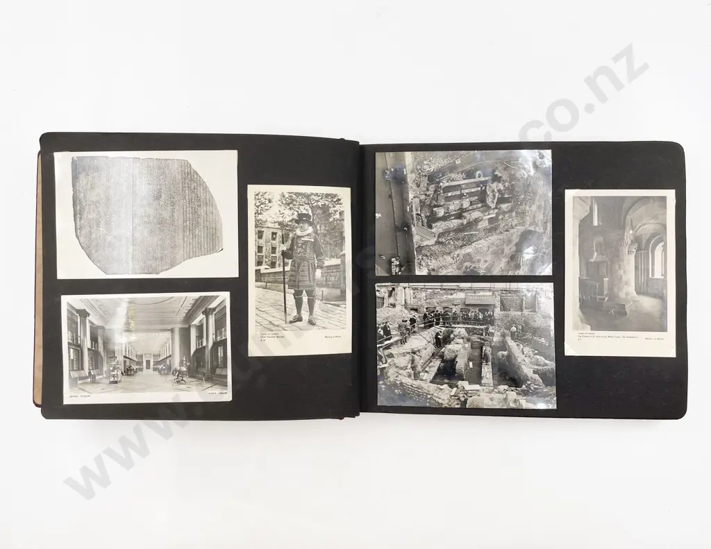 Mid c20th Postcard Album Mainly UK Black & White Image 1++