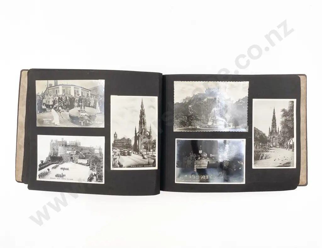 Mid c20th Postcard Album Mainly UK Black & White Image 1++