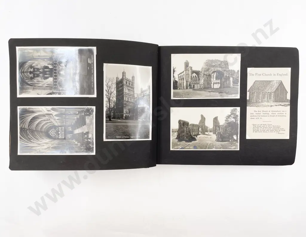 Mid c20th Postcard Album Mainly UK Black & White Image 1++