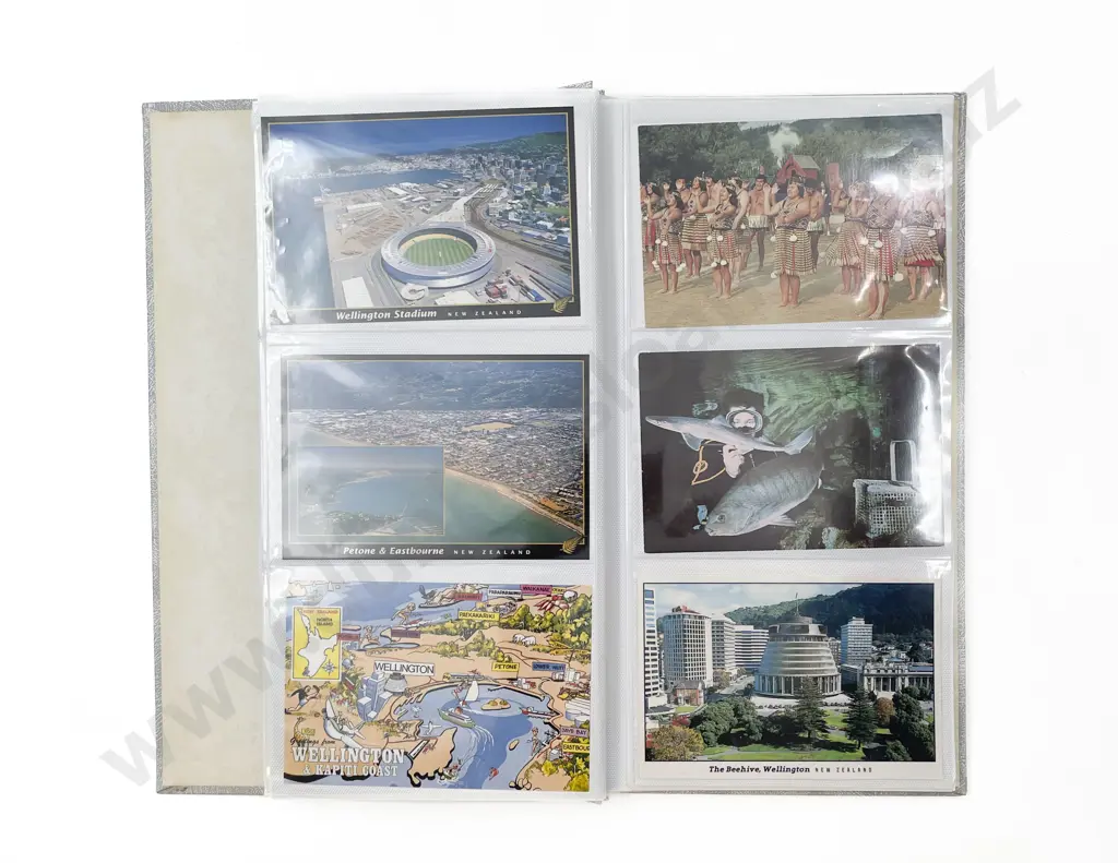 Two Mid C20th Postcard Albums NZ & World Image 1++