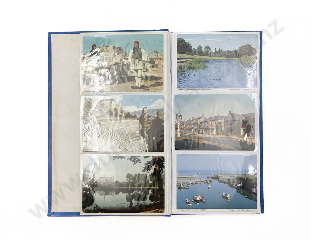 Two Mid C20th Postcard Albums NZ & World Image 1++