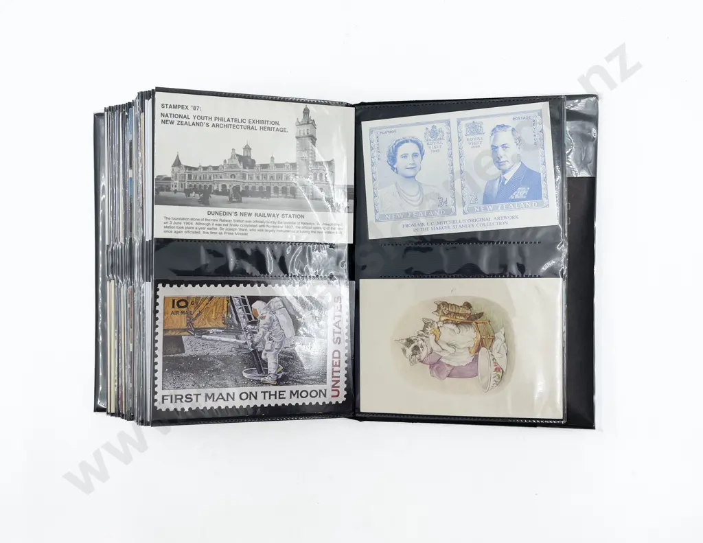 Mid - Late C20th Postcard Album Mainly NZ Coloured Image 1++
