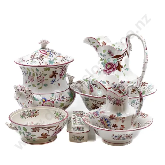Mid C19th English Ironstone Toilet Set